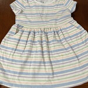Garanimals Striped Kids Dress - Blue, Pink, Green